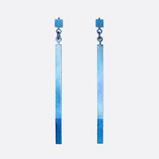 Sonda Mark 2 Blue — Minimalist Titanium Bar Earrings