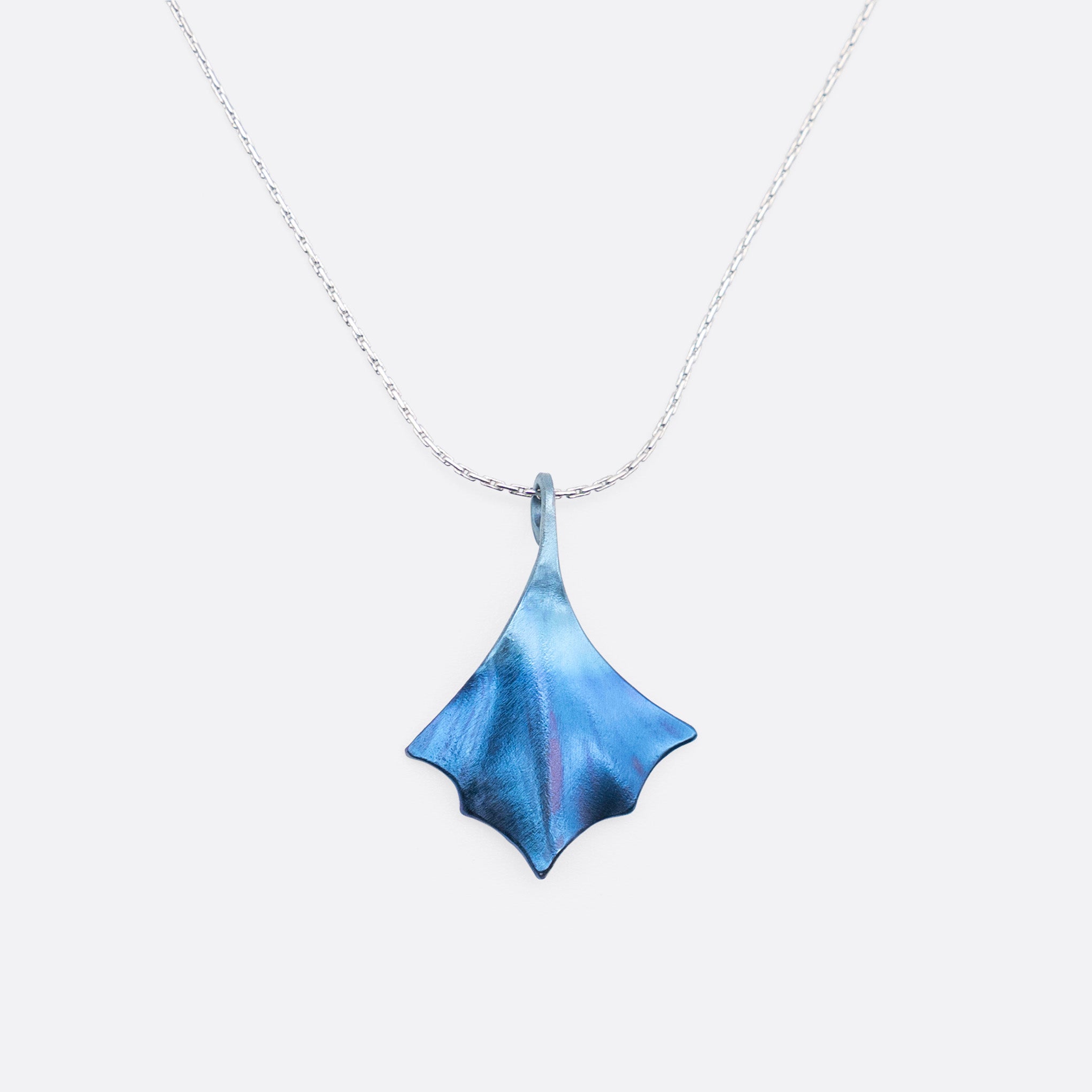 Angelote Blue – Organic Titanium Pendant Necklace