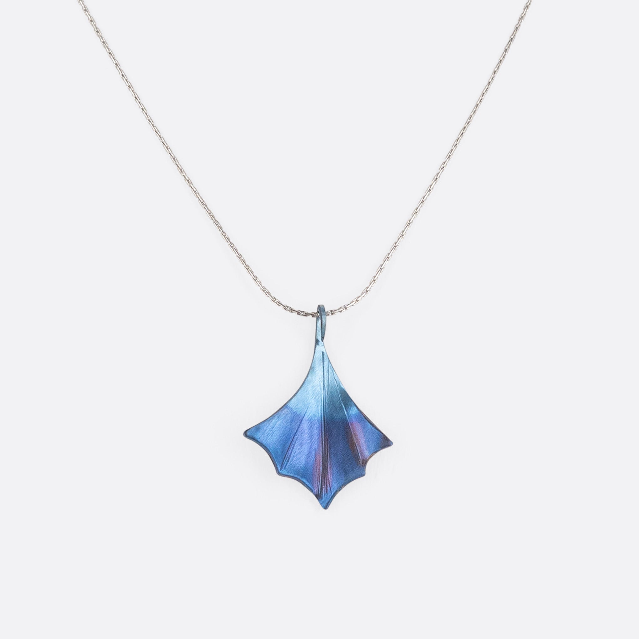 Angelote Blue – Organic Titanium Pendant Necklace